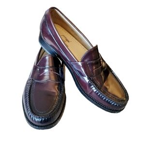 SAS Vintage 1988 Cordovan Leather Penny Loafers New with Original Box Size 8M